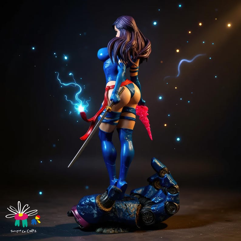 Female ninja STL figure for 3D printing in 1/4 and 1/6 scale
