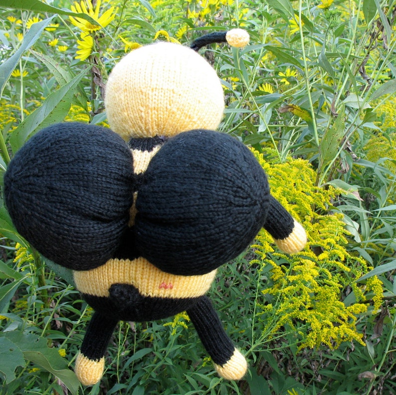 Honey the Bee PDF Knitting Pattern for Stuffed Animal image 4