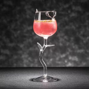 Creative rose wine glass | cocktail glass | highball glass | champagne glass | red wine glass | personalized flower wine glass | wine glass
