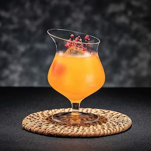 Slanted ice ball cocktail glass | glass wine glass | stemware | whiskey glass | classic brandy glass | cocktail glass | wine set