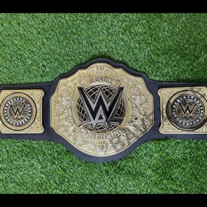 World Heavyweight Championship Replica Belt | 4MM-6MM Metal Plates | Adult Size Wrestling Title | Wrestling Fan Gift | Genuine Leather