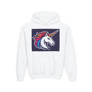 Colorful Unicorn Youth Hoodie, Unicorn Sweatshirt for Kids, Perfect for Parties, Birthdays, Halloween, Gift for Unicorn Lovers, Youth Heavy