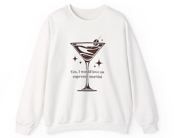 Espresso Martini Illustration Sweatshirt | Coffee Cocktail Crewneck