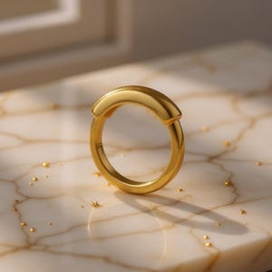 Minimalist Gold Ring – Handmade Wedding Gift for Her