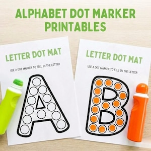 Alphabet Dot Marker Printables for Kids | ABC Letter Dot Mats | Preschool & Kindergarten Fine Motor Activity PDF