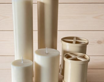 Cylinder Candle Mold, Big Pillar Candle Mold, Reusable Plastic Mold for DIY Candle Making, Beeswax Candle Mold