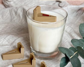 Herramienta espaciadora para recortar mechas de velas (archivo STL de 12 tamaños) / Guía de altura de mechas de madera y algodón / Herramienta para hacer velas (DIY) / Descarga digital