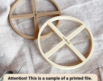 Portamechas de madera y algodón en forma de cruz – Juego de 7 archivos STL / Compatible con diversos recipientes para velas / Descarga digital para hacer velas