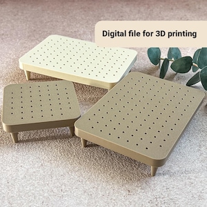 Stud Earring Holder STL File, Stud Holder Tray, Polymer Clay Earring Display, Stud Earring Holder for Resin Coating, UV Resin Tool