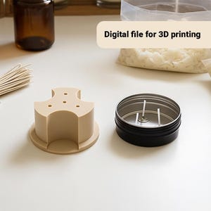 Cotton Wick Placer STL File, Candle Wick Centering Tool, Candle Wick Holder STL, 3D Printable Candle Making Tool, Digital Download 2 pcs