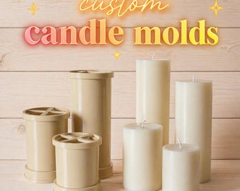 Custom Candle Mold | 3D Printed Personalized Candle Mold | Candle Making Tool | Reusable Eco-Friendly Plastic Mold for DIY Candle Making