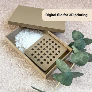 Cornstarch Powder Container, Cornstarch Tapper Box STL file, Corn Starch Tapper Box, Cornstarch Container Rectangle, Polymer Clay Tool