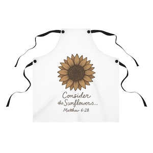 Sunflower Kitchen Apron: Floral Chef Gift