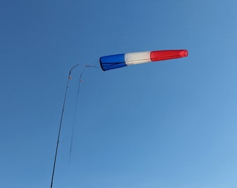 100 cm France, Italy Wind cone decoration made from 100 % made from a recycled paragliderer, wind sock