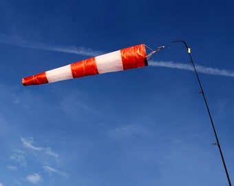 100 cm STRIPED Wind cone made from 100 % made from a recycled paragliderer, wind sock
