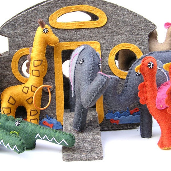 Noah's Ark with ten animals