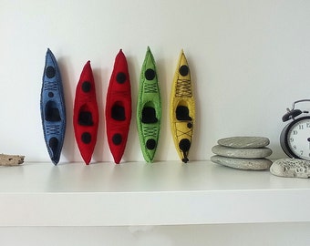 Felt KAYAK, sea kayak decoration,  stuffed felt Kayak Ornament, Toy,