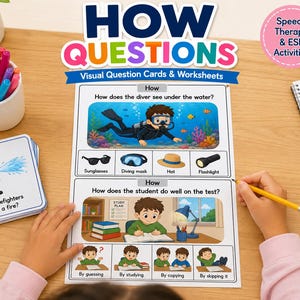 Vragenkaartjes voor kinderen | ESL-logopedieactiviteit (PDF-download)