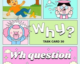 Tarjetas de preguntas de POR QUÉ – 30 tarjetas imprimibles – Terapia del habla, ESL, Educación especial, Educación en casa