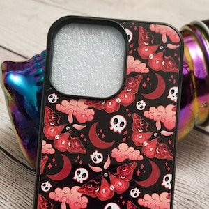 Death Moth, Goth, Spooky, Scary, Cute, Phone case, 13 phone case, Horror, Skulls, Witchy, Halloween, Moth, Ouija,