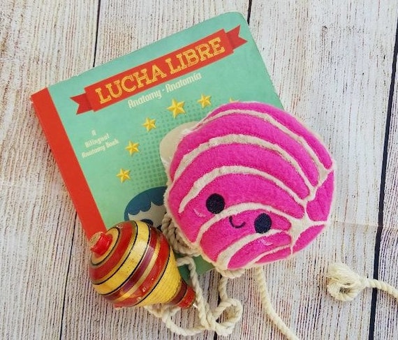 Concha, Baby Toy, Rattle, Plushie, Stuffie, Toy Sweets, Hispanic bread toy, Gift, Baby Shower
