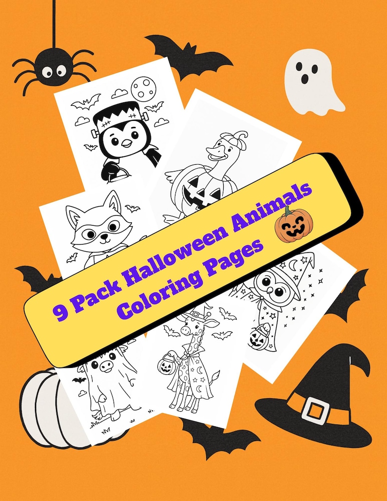 Halloween Animal Coloring Pages, Woodland Creatures Printable for Kids ...