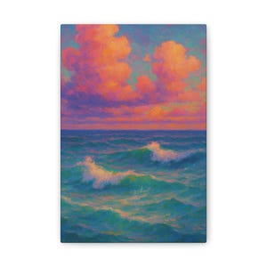 Ocean Breeze Canvas Wall Art, Tropical Home Decor, Relaxing Seascape, Nautical Gift, Beach Wall Hanging