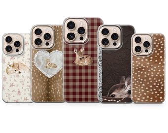 Funda para teléfono con diseño de ciervo / Funda para iPhone con animales del bosque / Funda para teléfono con estética boscosa / Accesorio de naturaleza estilo cottagecore / Regalo para amantes de los ciervos
