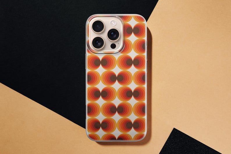 Capa de celular retrô dos anos 70 | Capa para celular com estética em tons terrosos | Capa vintage estilosa imagem 7