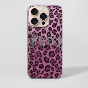 Pink Leopard Y2K Phone Case | Girly Glam Aesthetic iPhone Case | Hot Pink Animal Print Cover | 2000s Diva Style image 7
