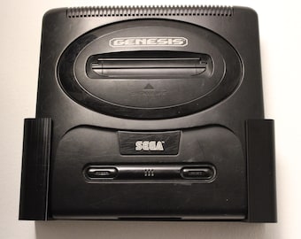 Sega Mega Drive/Genesis Model 2 Wall Mount -- 3D Printed -- (Mounting Screws INCLUDED)