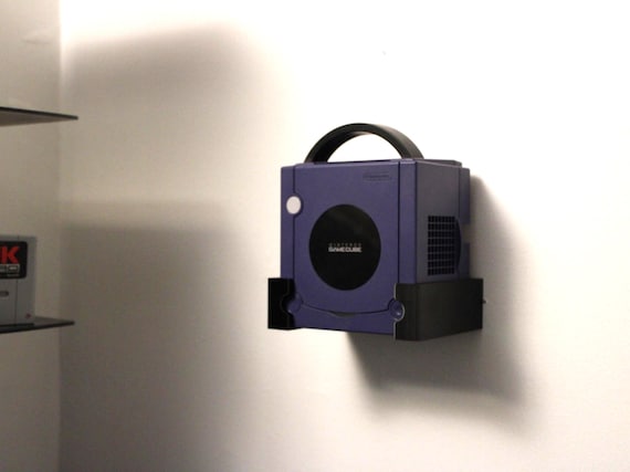 Nintendo Gamecube Wall Mount -- 3D Printed -- (Mounting Screws INCLUDED)