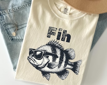 Comfort Colors® Fih Fish Meme Shirt, Stupid Funny Brain Rot Tee, Gen Z Viral Graphic Shirt