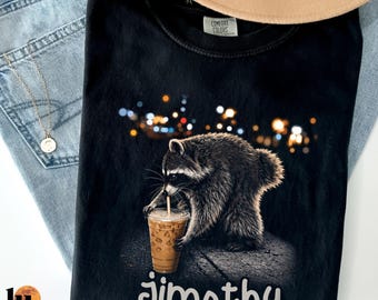 Comfort Colors Jimothy Raccoon Shirt, Seattle Viral Meme Tee, Short Spine Raccoon T-Shirt, Funny Trash Panda Animal Lover Gift, Meme Sweater