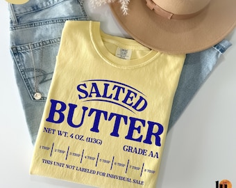 Salted Butter Sweatshirt, Comfort Colors® Stick Of Butter Sweater, Funny Baker Gift, Baking Shirt, Foodie Chef Shirt, Butter Lover Gift