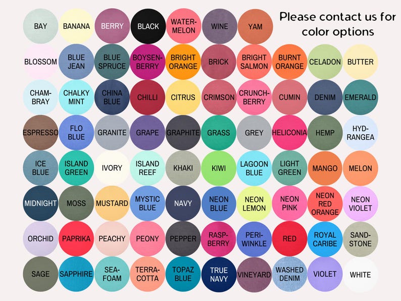 a poster with a bunch of different colors on it