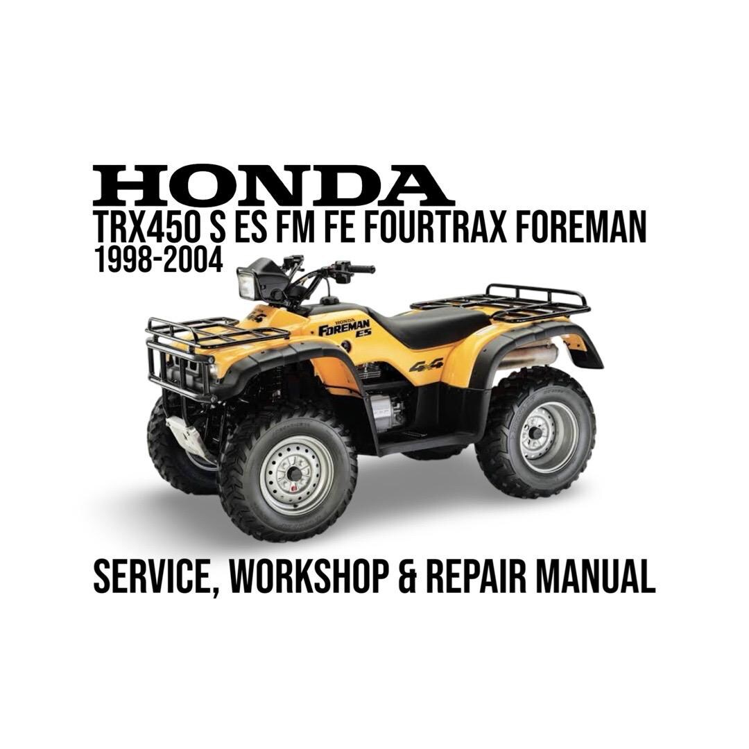 thumbnail image 2 of Printed Service Shop Repair Manual For 1998-2004 Honda TRX450 Fourtrax Foreman 450 2 of 5