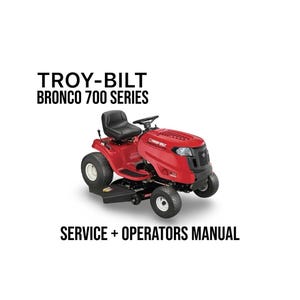 Manual do operador e oficina de serviço e reparo do cortador de grama Troy-Bilt Bronco 700