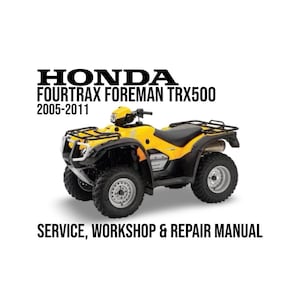 Manual de Oficina de Serviço e Reparo Honda FourTrax Foreman TRX500 500 2005-2011