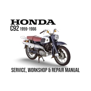 Honda C92 1959 - 1966 Service Workshop Repair Manual