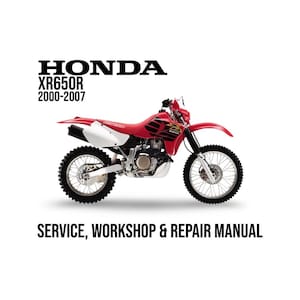 Honda XR 650R 650RY 2000 - 2007 Service Workshop Repair Manual