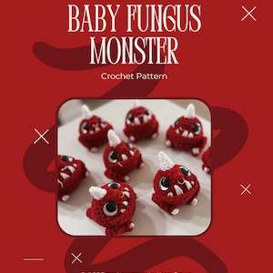 Red Fungus Monster Crochet Pattern