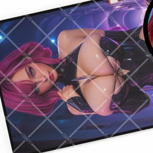 Fantasy Pinup Playmat, Waifu Mousepad, Gamer Desk Pad, TCG Play Mat, Anime Aesthetic Accessories, XXL Mousepad
