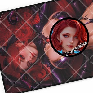 Spider Anime Girl Playmat, Desk Pad, Mousepad Waifu, Gamer Gift, TCG Mat