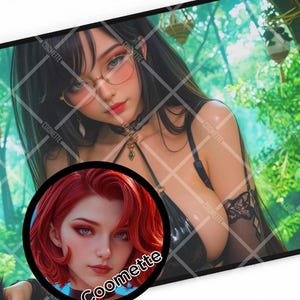 Enchanted Forest Anime Waifu Playmat - Waifu Mouse Pad, Office Desk Mat, Perfect Gamer Gift