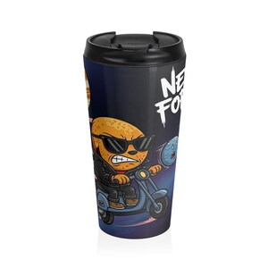 Pluto "Never Forget" Travel Mug | Funny Science & Astronomy Tumbler, 15oz Solar System Humor Gift