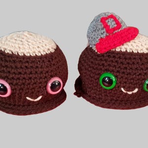 Handgemaakte gehaakte buckeye- of buckeye-set