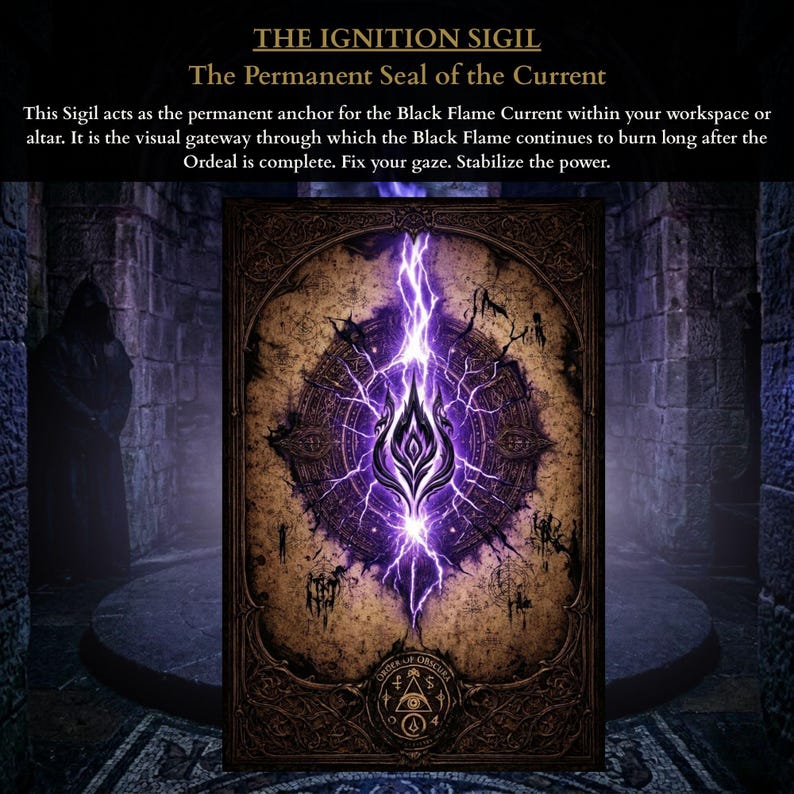 Demon sigil artwork of the Black Flame current for seekers of spiritual authority, power and command.