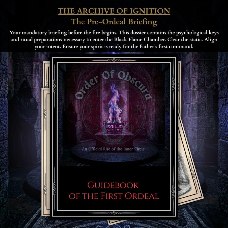 Order of Obscura official Black Flame Trial for confidence and tempering the will through ancient dark arts and demon pacts.