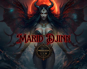 Marid Djinn Spirit Companion, Metaphysical Djinn (Includes Audio Video Transmission, PDF Grimoire, Portrait Art)